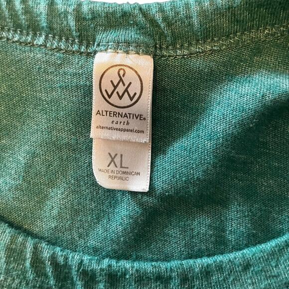 Alternative Apparel Teal Heather Crewneck T-Shirt XL Soft Eco Basic Tee - Picture 3 of 3